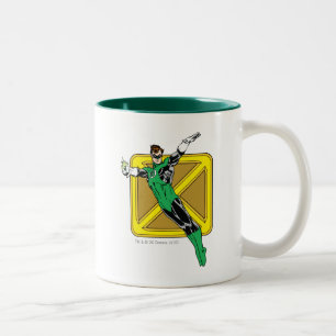 Groene Lantaarn met achtergrond Tweekleurige Koffiemok
