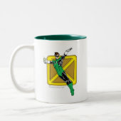 Groene Lantaarn met achtergrond Tweekleurige Koffiemok (Links)