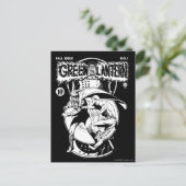Groene Lantaarn met cape in gevecht, zwart en wit Briefkaart (Staand voorkant)