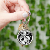 Groene Lantaarn met cape in gevecht, zwart en wit Sleutelhanger (Hand)