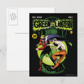 Groene Lantaarn met kapje in gevecht Briefkaart (Voorkant / Achterkant)