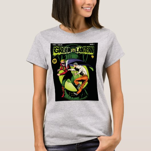 Groene Lantaarn met kapje in gevecht T-shirt (Voorkant)