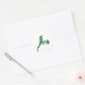 Groene Lantaarn met Lantaarn 2 Ronde Sticker (Envelop)