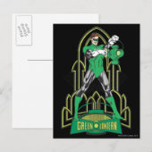 Groene Lantaarn met letters Briefkaart (Voorkant / Achterkant)