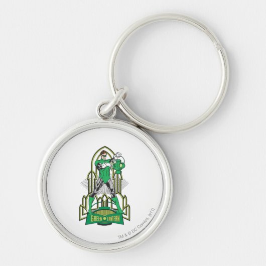 Groene Lantaarn met letters Sleutelhanger (Voorkant)