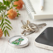 Groene Lantaarn met letters Sleutelhanger (Zijkant)