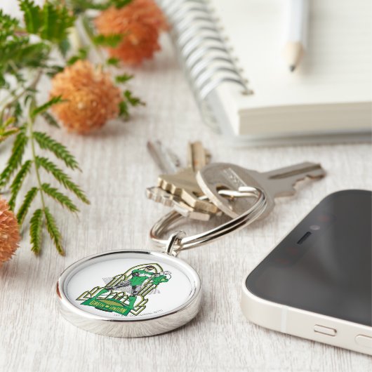 Groene Lantaarn met letters Sleutelhanger (Zijkant)