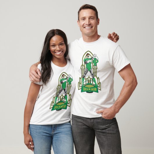 Groene Lantaarn met letters T-shirt (Unisex)