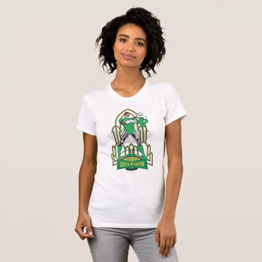 Groene Lantaarn met letters T-shirt (Voorkant volledig)