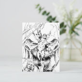 Groene Lantaarn met lichtstroom Briefkaart (Staand voorkant)