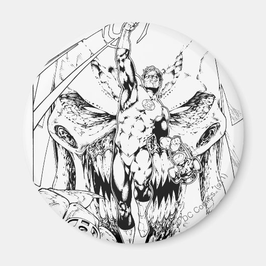 Groene Lantaarn met lichtstroom Magneet (Voorkant)