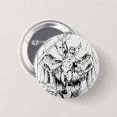 Groene Lantaarn met lichtstroom Ronde Button 5,7 Cm (Voorkant /achterkant)