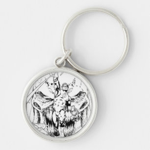 Groene Lantaarn met lichtstroom Sleutelhanger