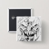 Groene Lantaarn met lichtstroom Vierkante Button 5,1 Cm (Voorkant /achterkant)