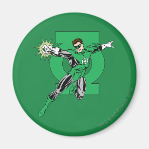 Groene Lantaarn met Logo Achtergrond Magneet