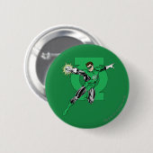 Groene Lantaarn met Logo Achtergrond Ronde Button 5,7 Cm (Voorkant /achterkant)