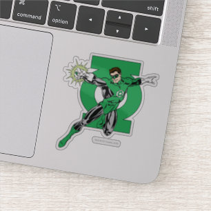 Groene Lantaarn met Logo Achtergrond Sticker