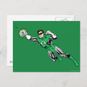 Groene lantaarn naar links 2 briefkaart (Voorkant / Achterkant)