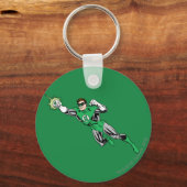 Groene lantaarn naar links 2 sleutelhanger (Voorkant)