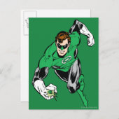 Groene lantaarn naar voren briefkaart (Voorkant / Achterkant)