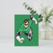 Groene lantaarn naar voren briefkaart (Staand voorkant)