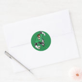 Groene lantaarn naar voren ronde sticker (Envelop)