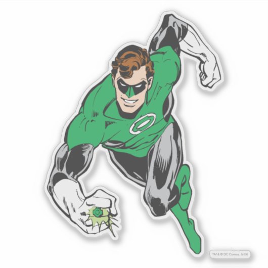 Groene lantaarn naar voren sticker (Voorkant)