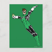 Groene lantaarn omhoog briefkaart (Voorkant)