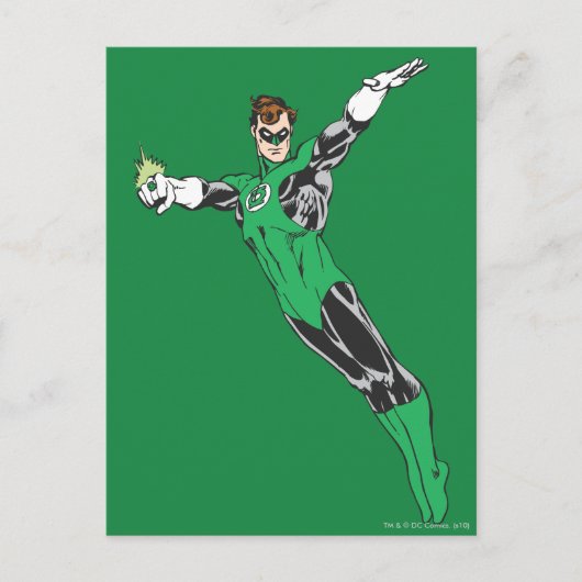 Groene lantaarn omhoog briefkaart (Voorkant)