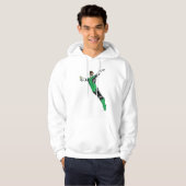 Groene lantaarn omhoog hoodie (Voorkant volledig)