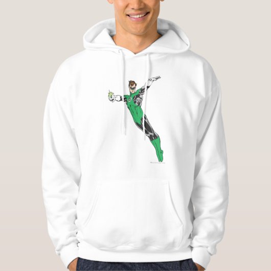 Groene lantaarn omhoog hoodie (Voorkant)