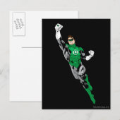 Groene lantaarn - omhoog vliegen briefkaart (Voorkant / Achterkant)