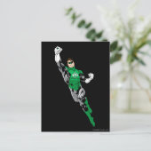 Groene lantaarn - omhoog vliegen briefkaart (Staand voorkant)