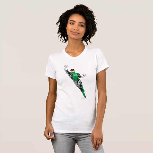 Groene lantaarn - omhoog vliegen t-shirt (Voorkant volledig)