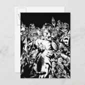 Groene Lantaarn Omringd Briefkaart (Voorkant / Achterkant)