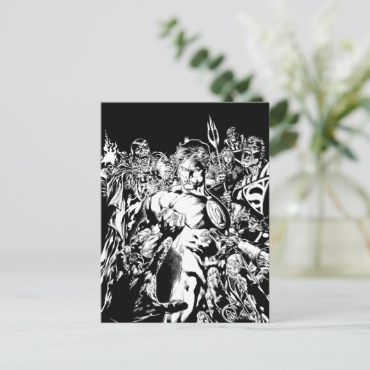 Groene Lantaarn Omringd Briefkaart (Staand voorkant)