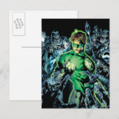 Groene Lantaarn omringd - Kleur Briefkaart (Voorkant / Achterkant)