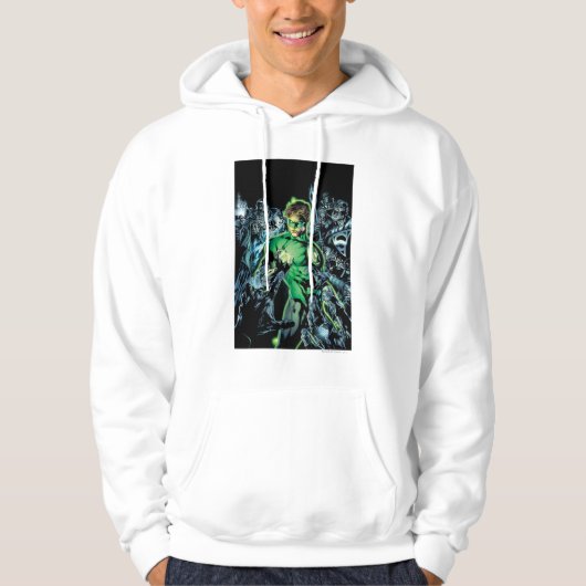Groene Lantaarn omringd - Kleur Hoodie (Voorkant)