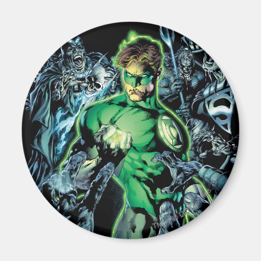 Groene Lantaarn omringd - Kleur Magneet (Voorkant)