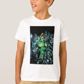 Groene Lantaarn omringd - Kleur T-shirt (Voorkant)