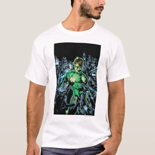 Groene Lantaarn omringd - Kleur T-shirt (Voorkant)