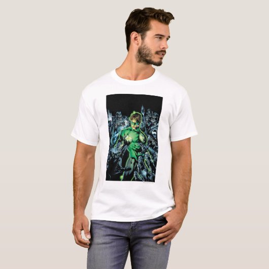 Groene Lantaarn omringd - Kleur T-shirt (Voorkant volledig)
