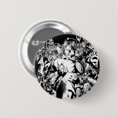 Groene Lantaarn Omringd Ronde Button 5,7 Cm (Voorkant /achterkant)