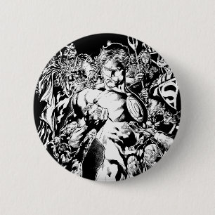 Groene Lantaarn Omringd Ronde Button 5,7 Cm