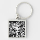 Groene Lantaarn Omringd Sleutelhanger (Voorkant)