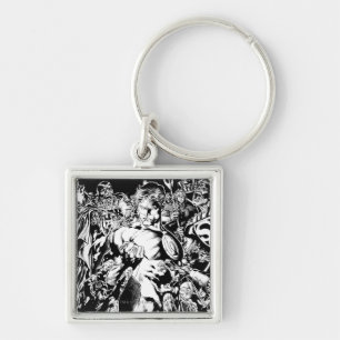 Groene Lantaarn Omringd Sleutelhanger