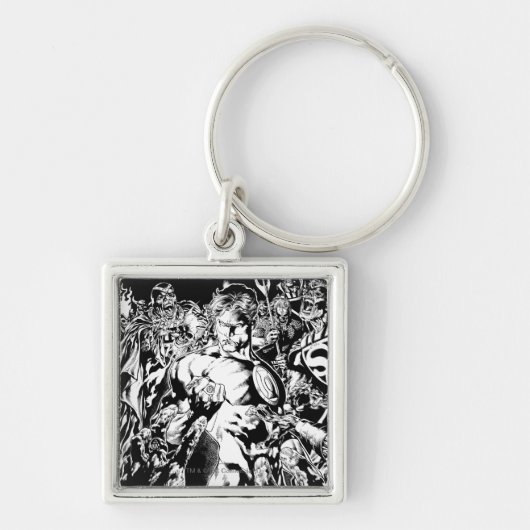 Groene Lantaarn Omringd Sleutelhanger (Voorkant)