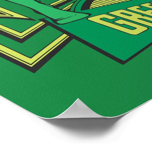 Groene Lantaarn op decoratieve achtergrond Poster (Hoek)