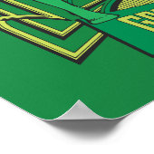 Groene Lantaarn op decoratieve achtergrond Poster (Hoek)