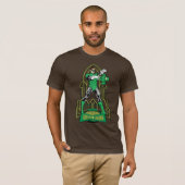 Groene Lantaarn op decoratieve achtergrond T-shirt (Voorkant volledig)